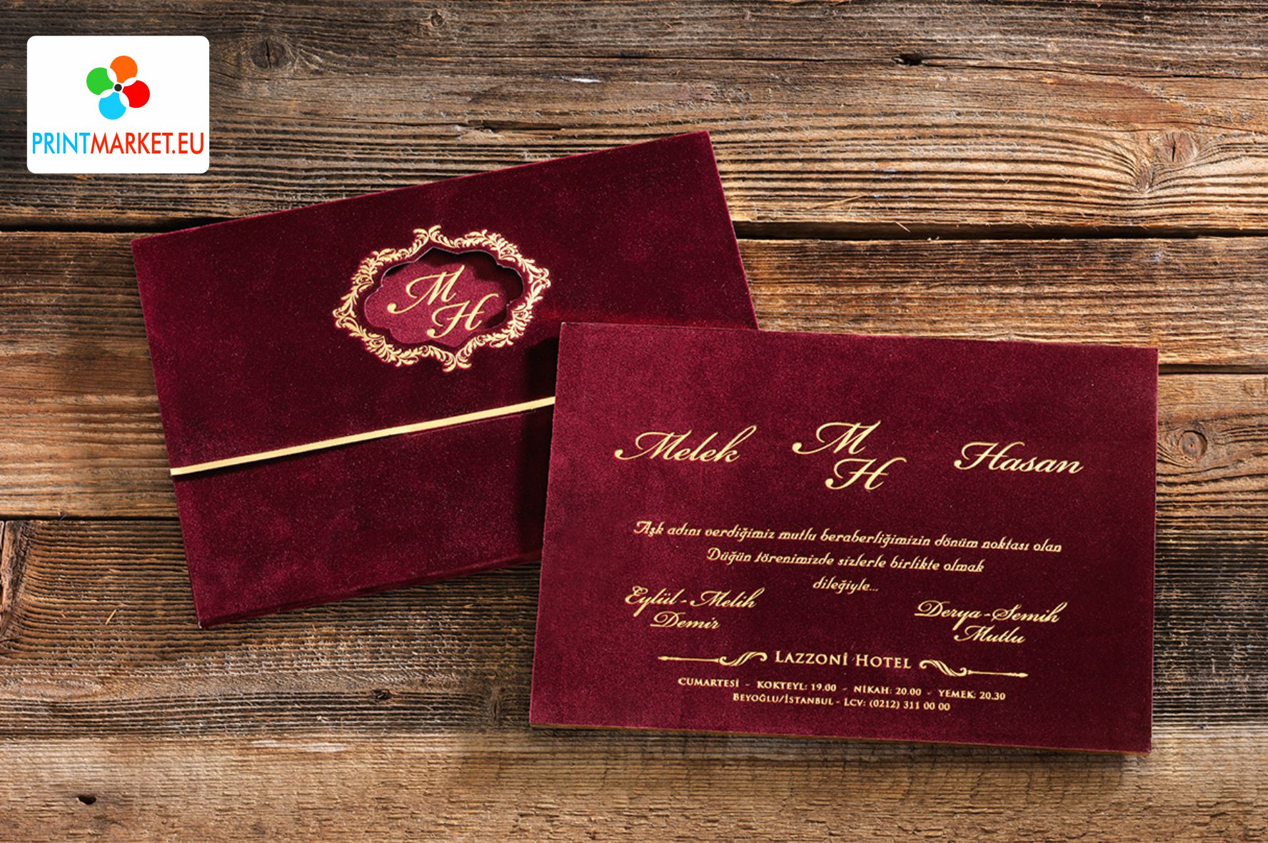 Carte De Vœux Mariage XXL Format A4 - Edition Seidel, Sans Texte Intérieur, Avec Enveloppe