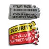 Étiquette de garantie et de sécurité - format A4