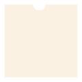 16x16 Cm - Square Format - Open Mouth - Luxury Ivory Cream Color Cardboard