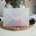 14x20 Cm, Luxury Cardboard, Horizontal Triangle Flap - Transparent Vellum Envelope