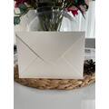 14x20 Cm, Luxury Cardboard, Horizontal Triangle Flap - Cream Envelope