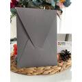 14x20 Cm - Vertical Envelope with Triangle Flap - Dark Grey Color Cardboard