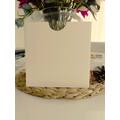 16x16 Cm - Square Format - Open Mouth - Luxury Ivory Cream Color Cardboard
