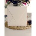 16x16 Cm - Envelope with Triangle Flap - Luxury Ivory Cream Color Cardboard