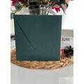 16x16 Cm - Envelope with Triangle Flap - Luxury Dark Green Cardboard