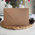 14x20 Cm, Luxury Cardboard, Horizontal Triangle Flap - Kraft Envelope