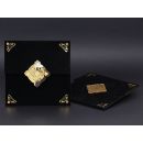 Gold Leaf Detail Luxury Wedding Card with Black Velvet Envelope - Alyans 2014