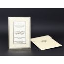 Velvet Embossed Pattern Printed Luxury Wedding Card - Alyans 2027