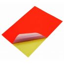 Autocollant rouge fluo format A4 - 100 feuilles