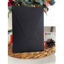 14x20 Cm - Vertical Envelope with Triangle Flap - Dark Black Envelope