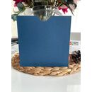 16x16cm – quadratisches Format – offene Öffnung – marineblauer Umschlag