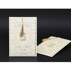 Laser Cut Envelope, Tasseled Wedding Card - Alyans 2012