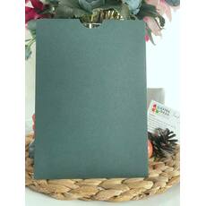 14x20 Cm, Luxury Cardboard, Open Mouth Model, Vertical Format - Dark Green Envelope