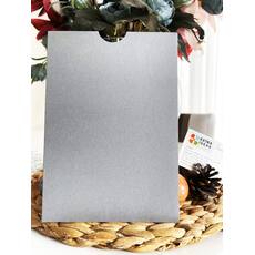 14x20 Cm, Luxury Cardboard, Open Mouth Model, Vertical Format - Silver Color Envelope