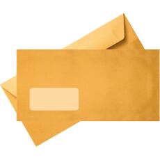 Self-Seal Business Letter Envelopes with Right Window, Peel and Seal Closure, Manila Paper