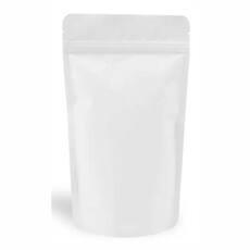 Matte White Aluminum Foil Stand Up Pouch with Zip Lock – 13x22,5x3,5 cm