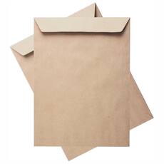16x23 Cm, Kraft Brown Paper, 90 Gr Envelope, Self Seal