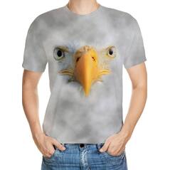 T-Shirts mit 3D-Motive weiße Adler