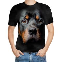 T-Shirts mit 3D-Motive Rotweiler