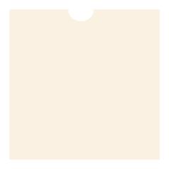 16x16 Cm - Square Format - Open Mouth - Luxury Ivory Cream Color Cardboard