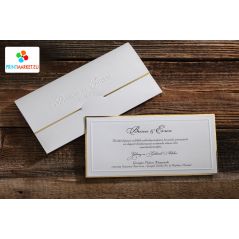 Eenvoudige en elegante uitnodigingskaarten met een wit oppervlak - Erdem 50522