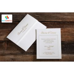 Cartes d'invitation simples et élégantes avec une surface blanche - Erdem 50524