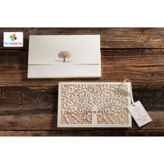 Sycamore Tree Format, Laser Cut Luxury Invitation Card - Erdem 50584