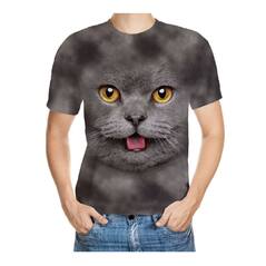 British Cat 3D T-Shirt