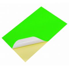 Adesivo verde fluorescente formato A4 - 100 fogli