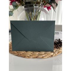 14x20 Cm, Luxury Cardboard, Triangle Flap Envelope Model Envelope - Dark Green Envelope