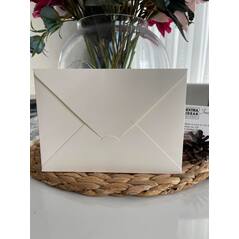 14x20 Cm, Luxury Cardboard, Horizontal Triangle Flap - Cream Envelope