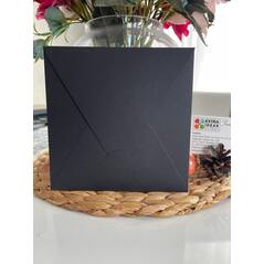 16x16 Cm - Envelope with Triangle Flap - Luxury Black Cardboard