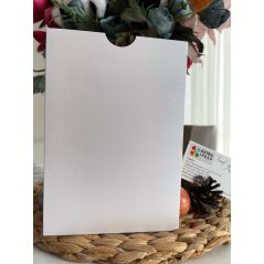 14x20 Cm, Luxury Cardboard, Open Mouth Model Envelope - Neptun White