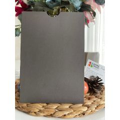 14x20 Cm, Luxury Cardboard, Open Mouth Model Envelope - Dark Grey