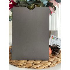 14x20 cm, Carton Luxe, Enveloppe Modèle Bouche Ouverte - enveloppe gris foncé