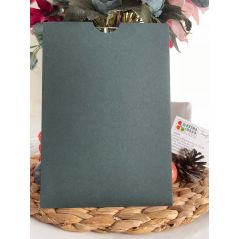 14x20 Cm, Luxury Cardboard, Open Mouth Model Envelope - Dark Green