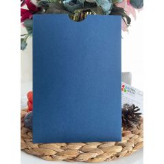 14x20 Cm, Luxury Cardboard, Open Mouth Model Envelope - Navy Blue