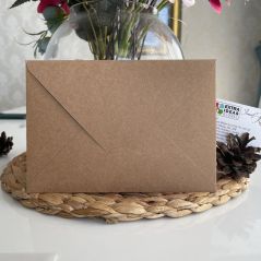 14x20 Cm, Luxury Cardboard, Triangle Flap Envelope Model Envelope - Kraft