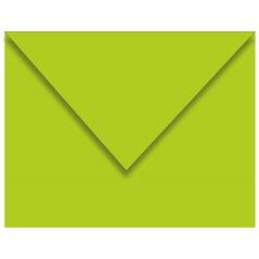 7x9 Cm, Green Color Small Envelope, 80 Gr