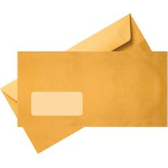 Self-Seal Business Letter Envelopes with Right Window, Peel and Seal Closure, Manila Paper