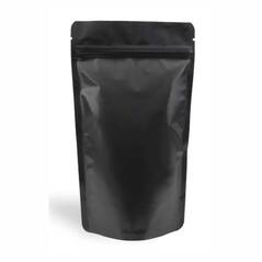 Matte Black Aluminum Foil Stand Up Pouch with Zip Lock –  8,5x14,5x2,5 cm