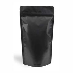 Matte Black Aluminum Foil Stand Up Pouch with Zip Lock –  16x27x4 cm