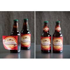 Glasflasche und Weinaufkleber A4