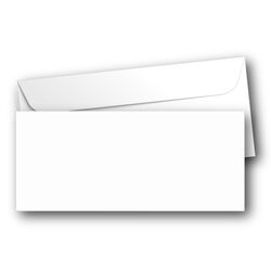 Self-Seal Business Letter Envelopes, Peel and Seal Closure, White Paper 110 Gr