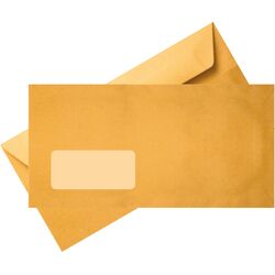 Self-Seal Business Letter Envelopes with Right Window, Peel and Seal Closure, Manila Paper