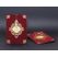 Goldfarbene Luxus-Hochzeitskarte mit lasergeschnittenem violettem Samtumschlag - Alyans 2021