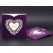 Heart Shaped Purple Velvet Velvet Wedding Card - Alyans 2028