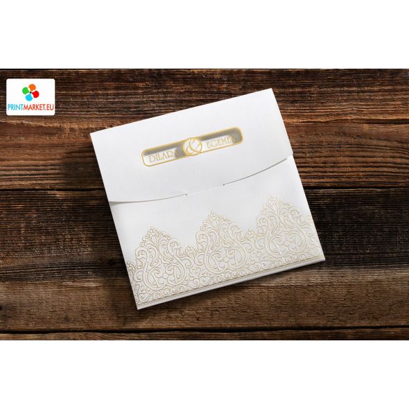 Laser Cut, Textured Cardboard, Luxury Erdem Wedding Card 50554