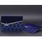 Navy Blue Velvet Embossed Luxury Wedding Card - Alyans 2020