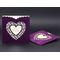 Carte de mariage en velours violet en forme de coeur - Alyans 2028